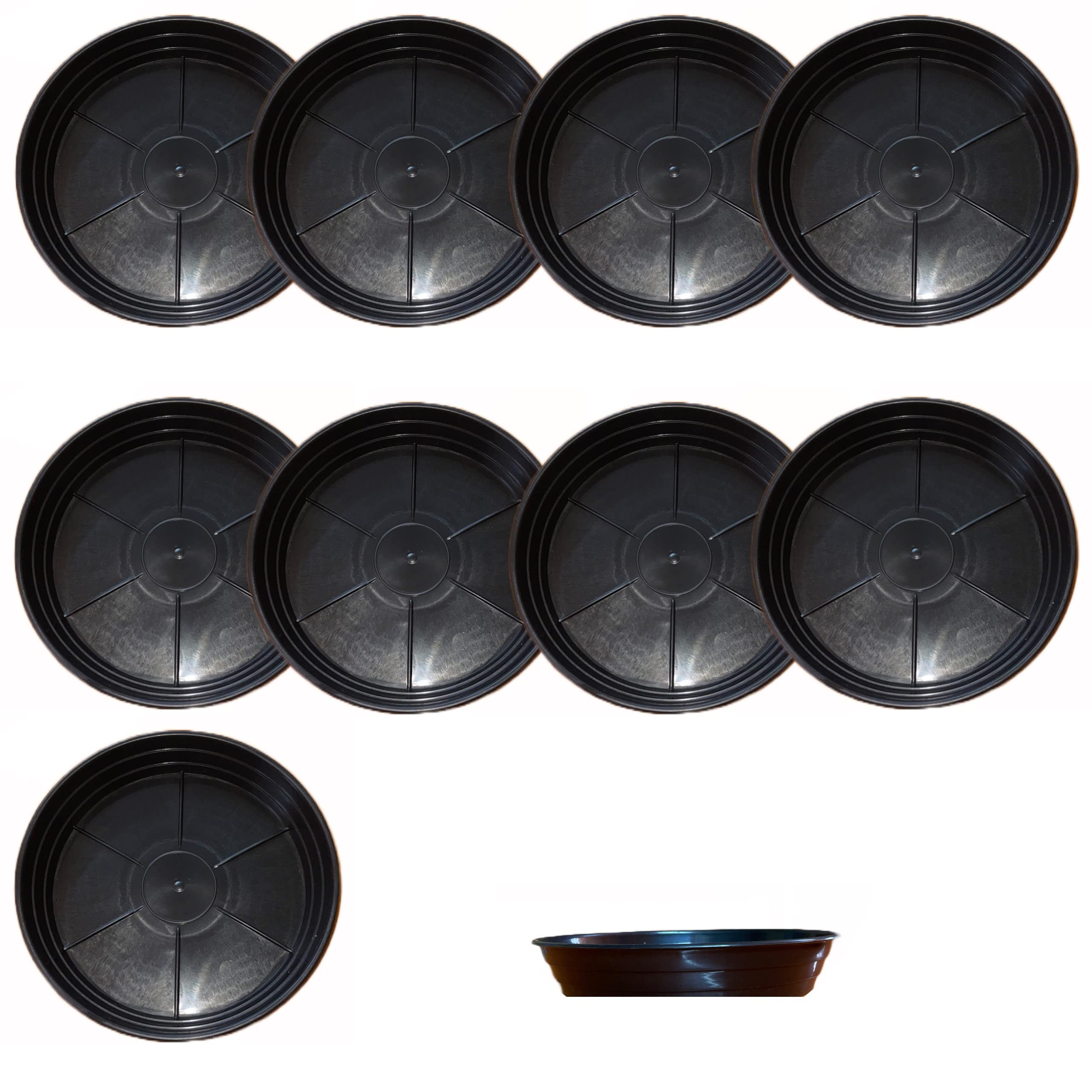 MEI UV Treated Round Bottom Tray (Plate/Saucer) Suitable for 10.6 inch Round Plastic Pot, Black Color Set of 6 Plant Saucer Gamla for Indoor and Outdoor Balcony Garden (B0C665HB12) Amazon Price History, Amazon Price Tracker