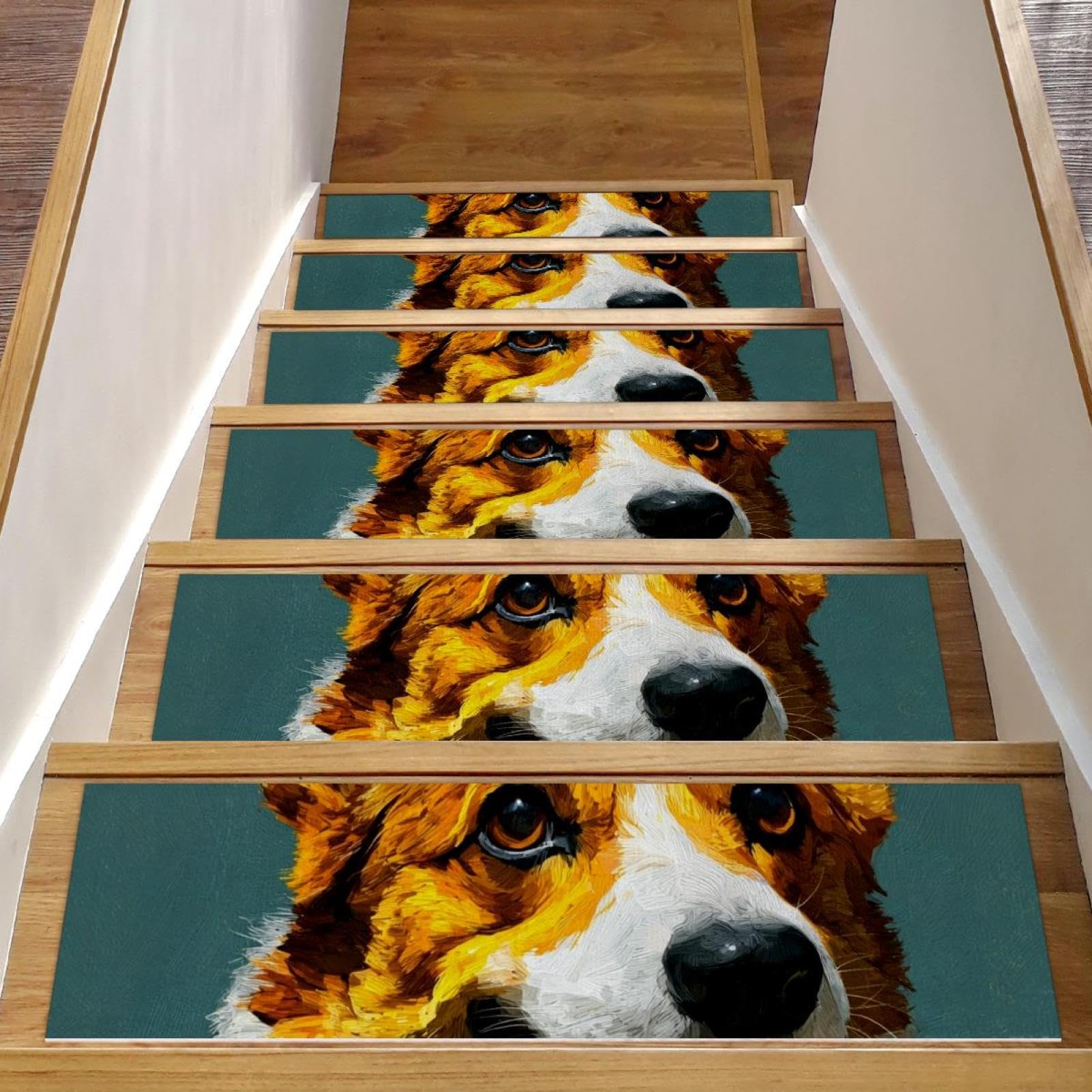 Tapis d'escalier antidérapant pour protéger les chiens et enfants des chutes de marches