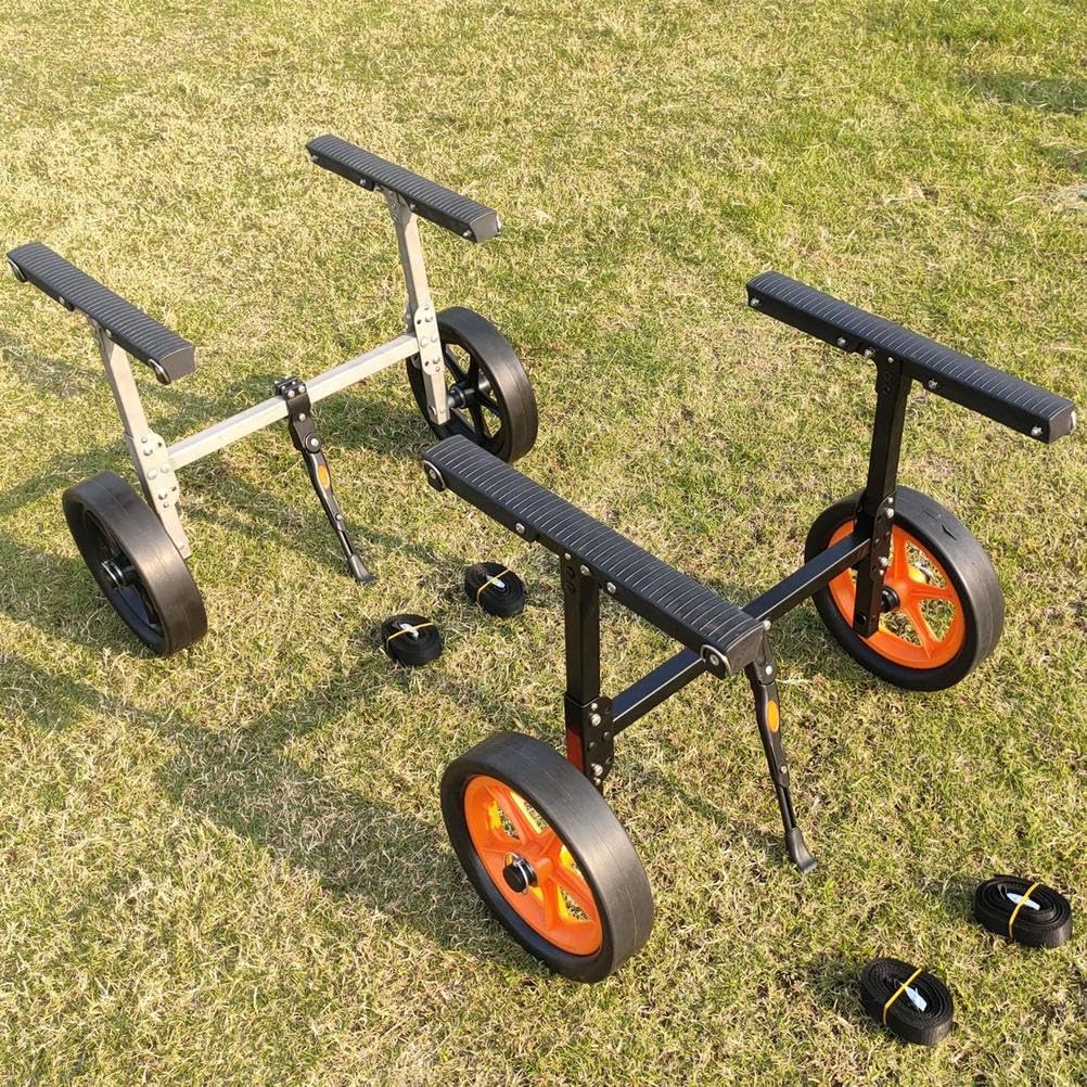 Tragbarer faltbarer Trolley für Kajaks, Kanus, Paddleboards und Schwimmmatten, 50 kg Kapazität, robustes Wassersport-Transportzubehör