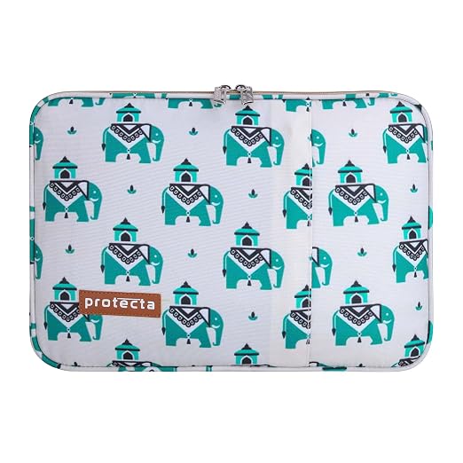 Protecta Phoenix Waterproof 13 Inch Laptop Sleeve Bag for Men & Women Ideal for Office & College Compatible With Macbook Air M1 A2337 and Macbook Pro A2338 & Other Slim 13" Laptops - (Elephants Print)