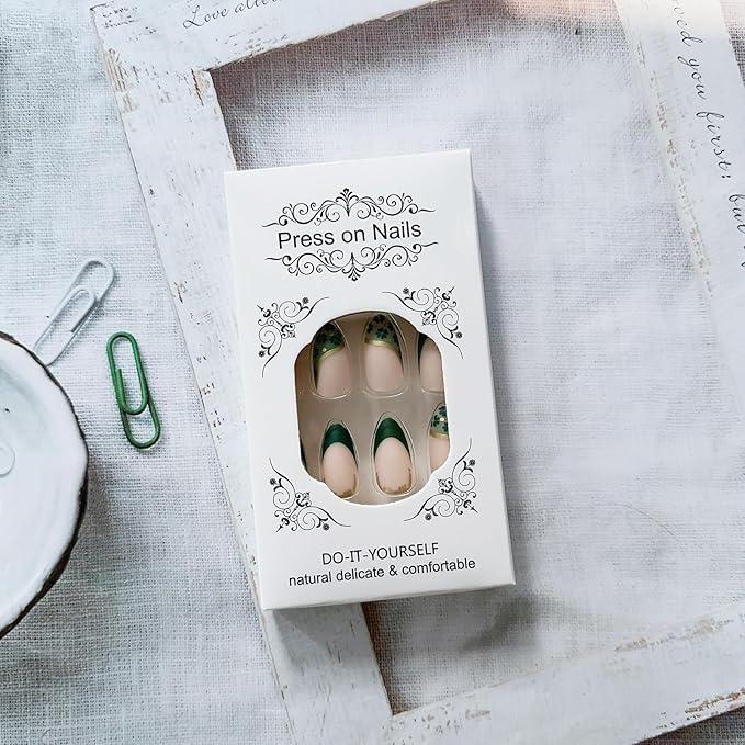 🍀 Lucky St. Patrick's Day Nails! ☘️ March Almond Press-Ons