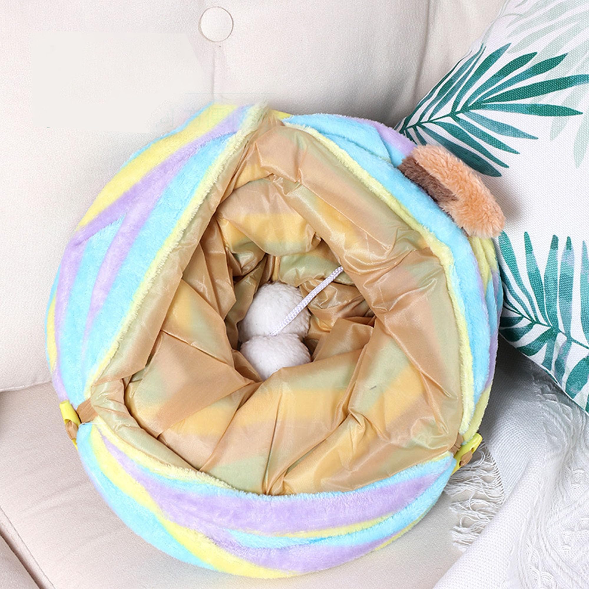 Túnel de Juguete para Gatos, Viene con Papel Sonajero, Apto para Cachorros y Conejos, Uso en Interior y Exterior (120cm)