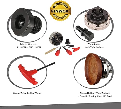 Miniatura 8 de VINWOX Wood Lathe Carbide Tipped Live Center, 2MT Morse Taper Shank, 8mm Carbide Tip with 60 Degree Point