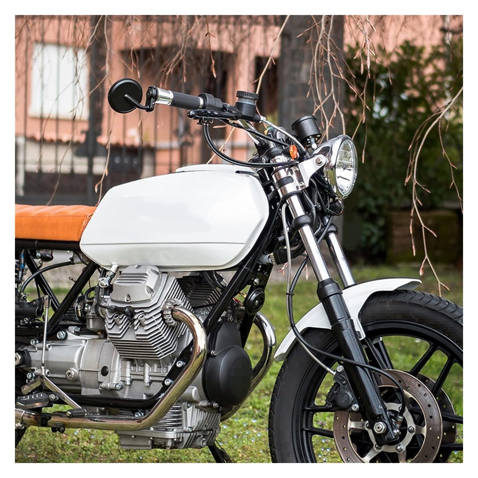 Motocicleta Retrovisores Espejo Retrovisor Para Motocicleta, Espejos Retrovisores Para Motocross, Rotación De 360 ​​grados, Espejo Elíptico Redondo Ajustable, 2 Unids/par Espejos Motocicleta Laterales