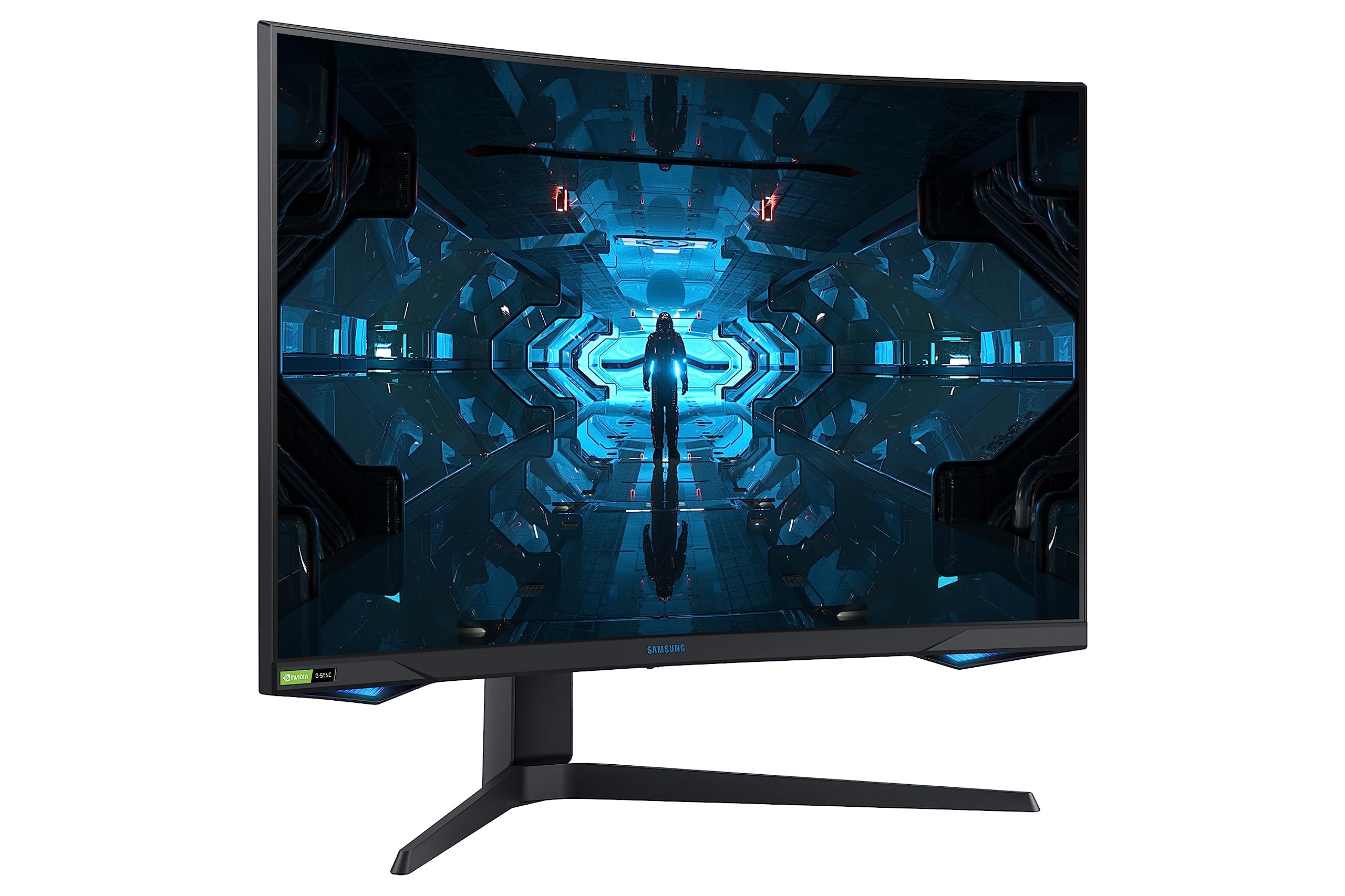 Samsung Monitor Gaming Odyssey G7 (C32G75), Curvo (1000R), 32", 2560x1440 (WQHD 2K), HDR 600, VA, 240 Hz, 1 ms, FreeSync Pro, G-Sync, HDMI, 2 USB 3, 2 Display Port, Ingresso Audio, HAS, Pivot