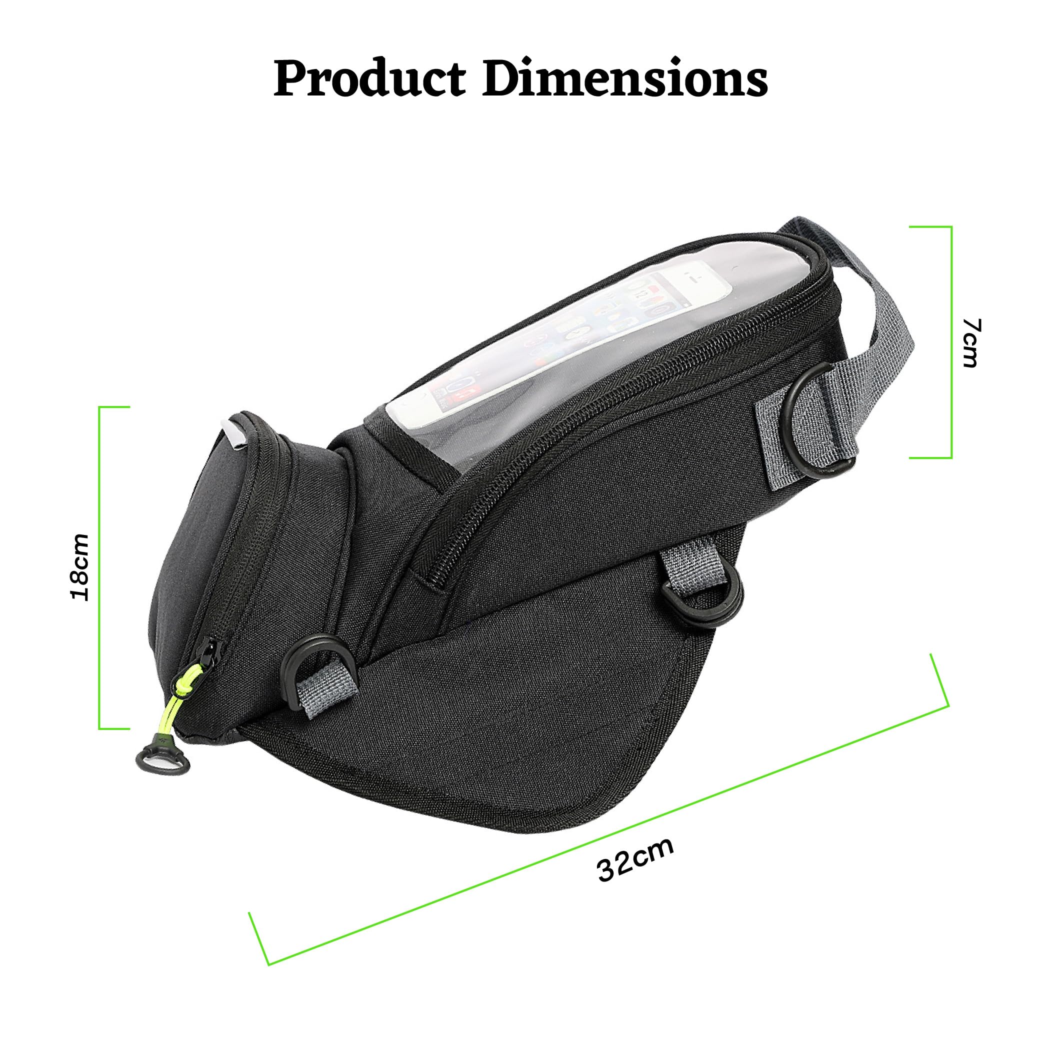 Borsa Serbatoio Moto Magnetica per Triumph Scrambler 1200 2019-2024, con Finestra Touchscreen, Impermeabile, per Uso Quotidiano e Viaggio