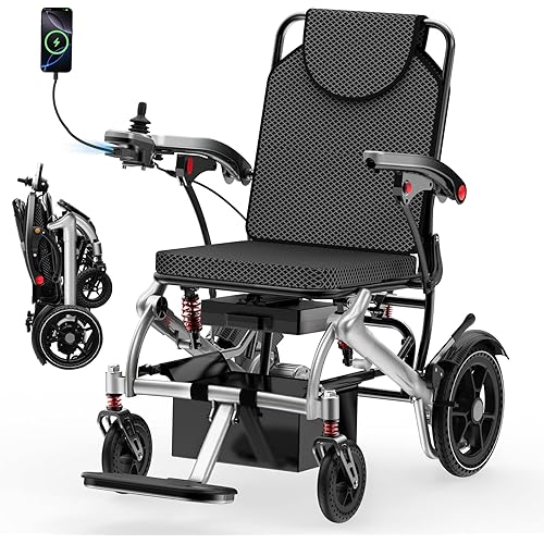 Electric Wheelchair for Adults, 36LBS Lightweight Electric Wheelchairs, 500W Brushless Motor Power Wheelchair, Foldable Motorized Wheelchair for Seniors, Airline Approval, 15Miles, MF-21