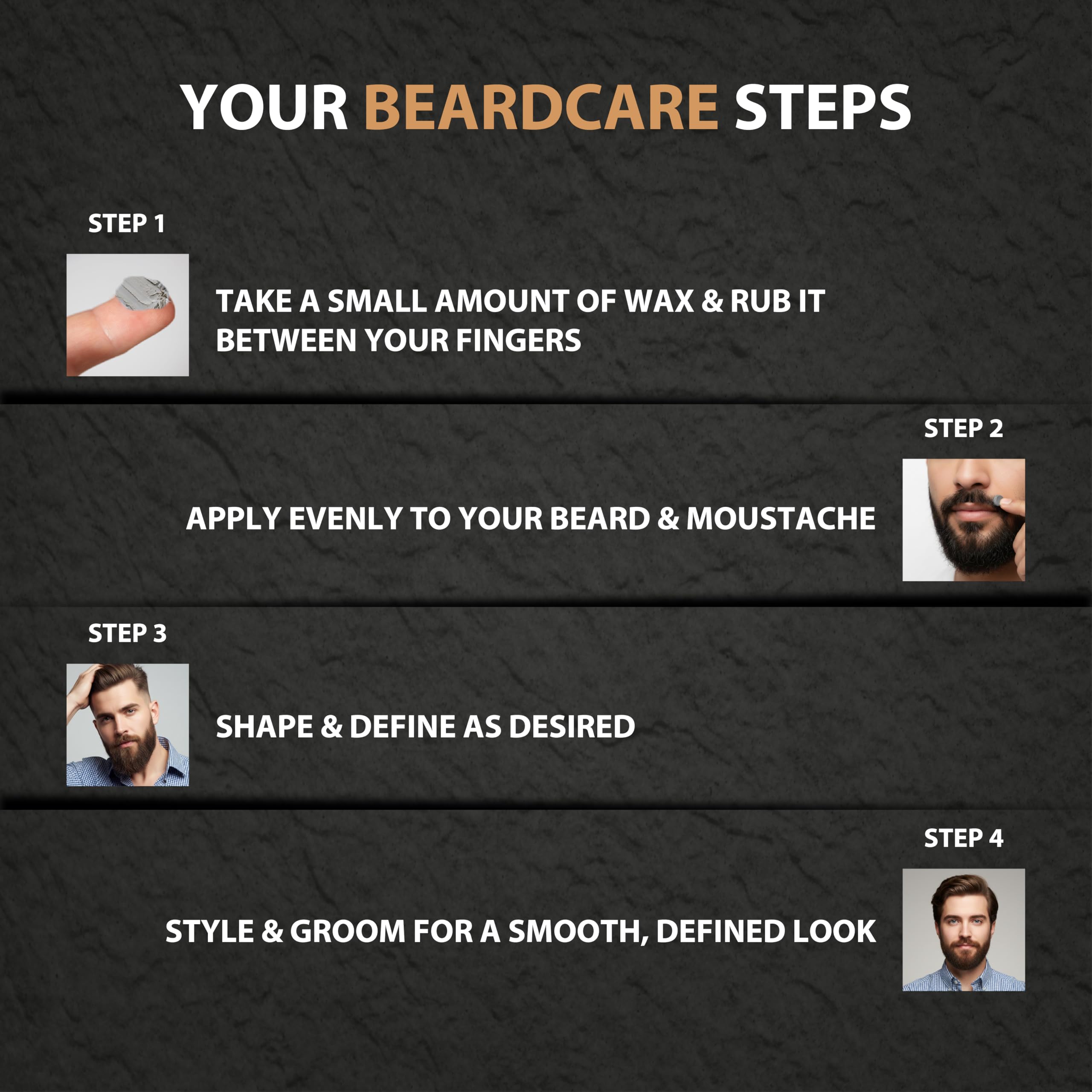 BRAVADO Tenere Beard & Mustache Wax (Pack of 2) Value Pack | Strong Hold Beard Styling Wax for Men | Shape & Control Mustache & Beard | Natural Grooming Wax | 75g Each 3