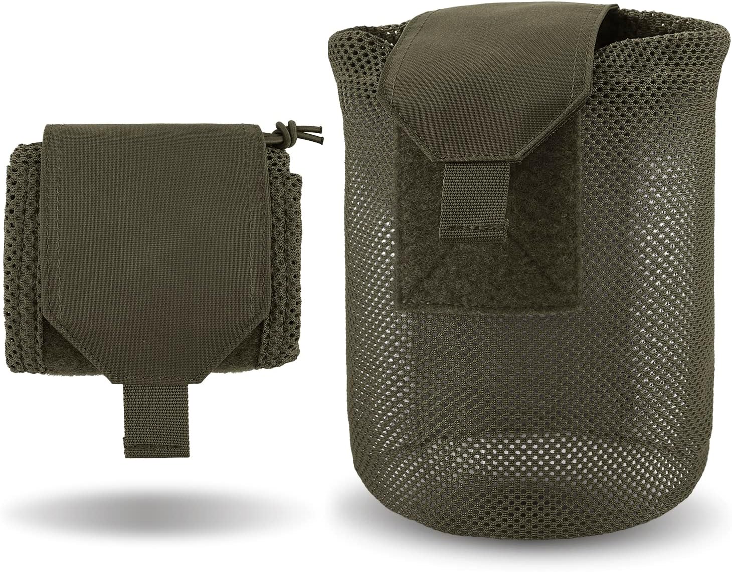 PETAC GEAR Dump Pouch,Molle Drawstring Mag Pouches,Roll Up Foldable Tactical Recovery Tool Pack,EDC Drop Net Storage Bag …