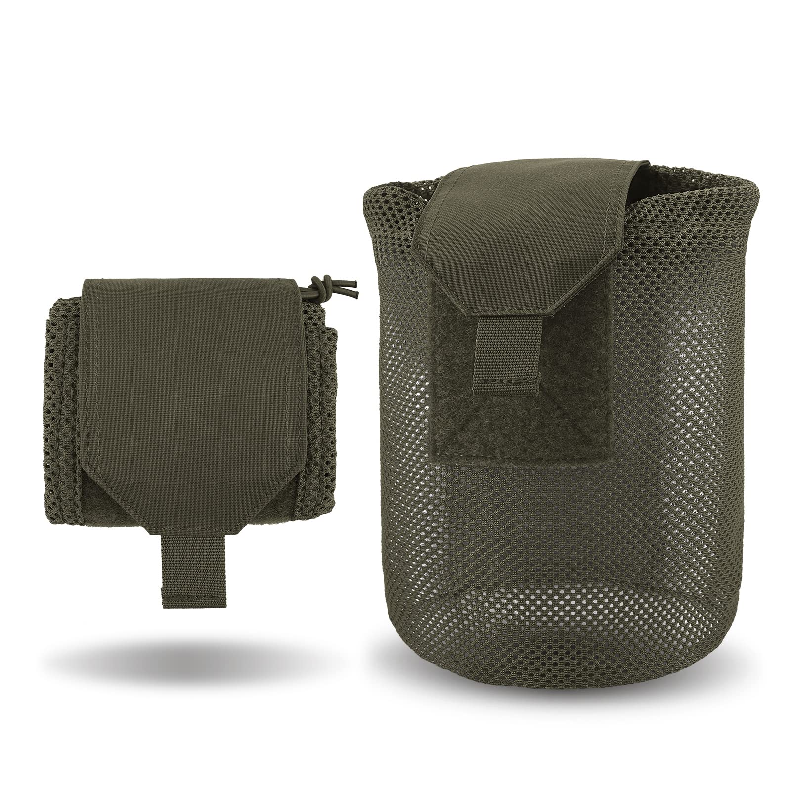 PETAC GEAR Dump Pouch,Molle Drawstring Mag Pouches,Roll Up Foldable Tactical Recovery Tool Pack,EDC Drop Net Storage Bag …