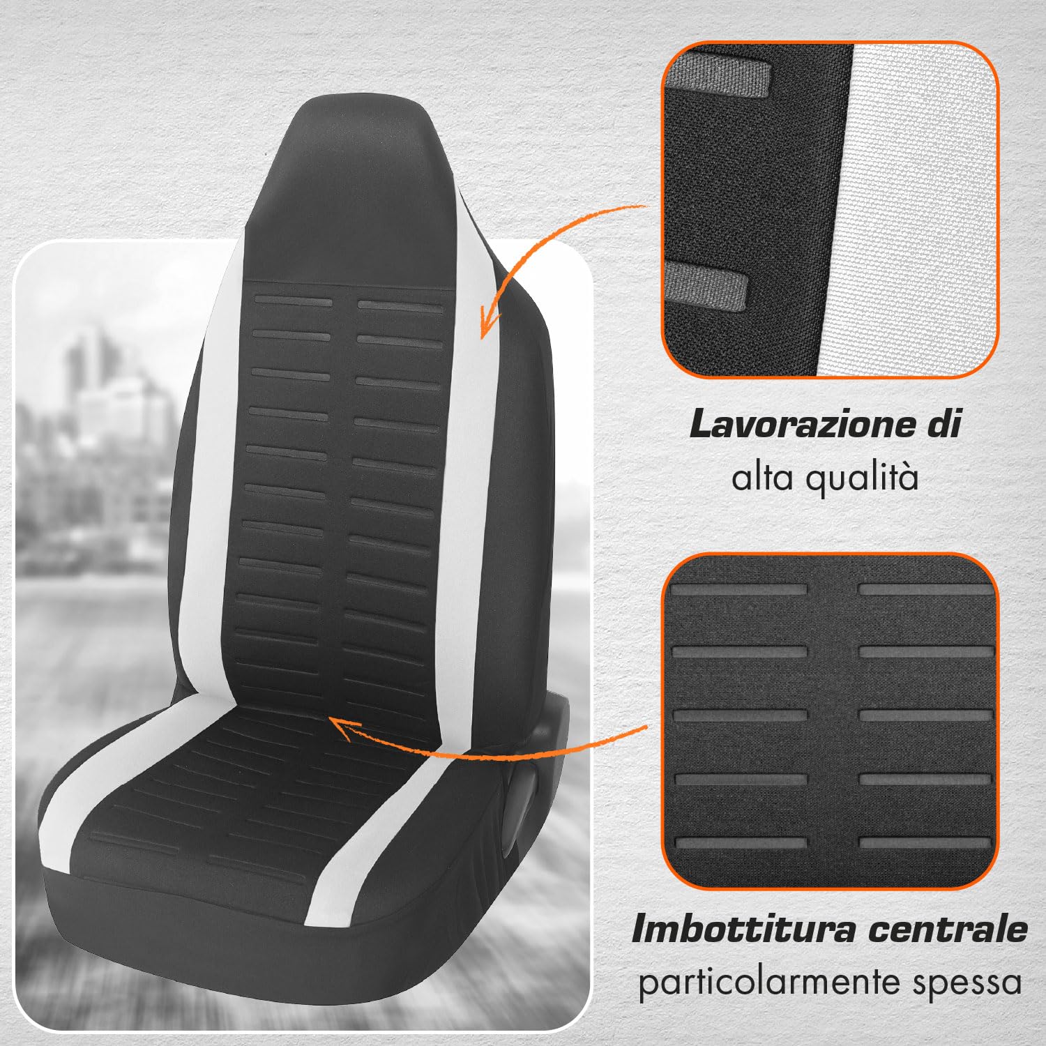 DELPOS Coprisedili universali per auto, set completo