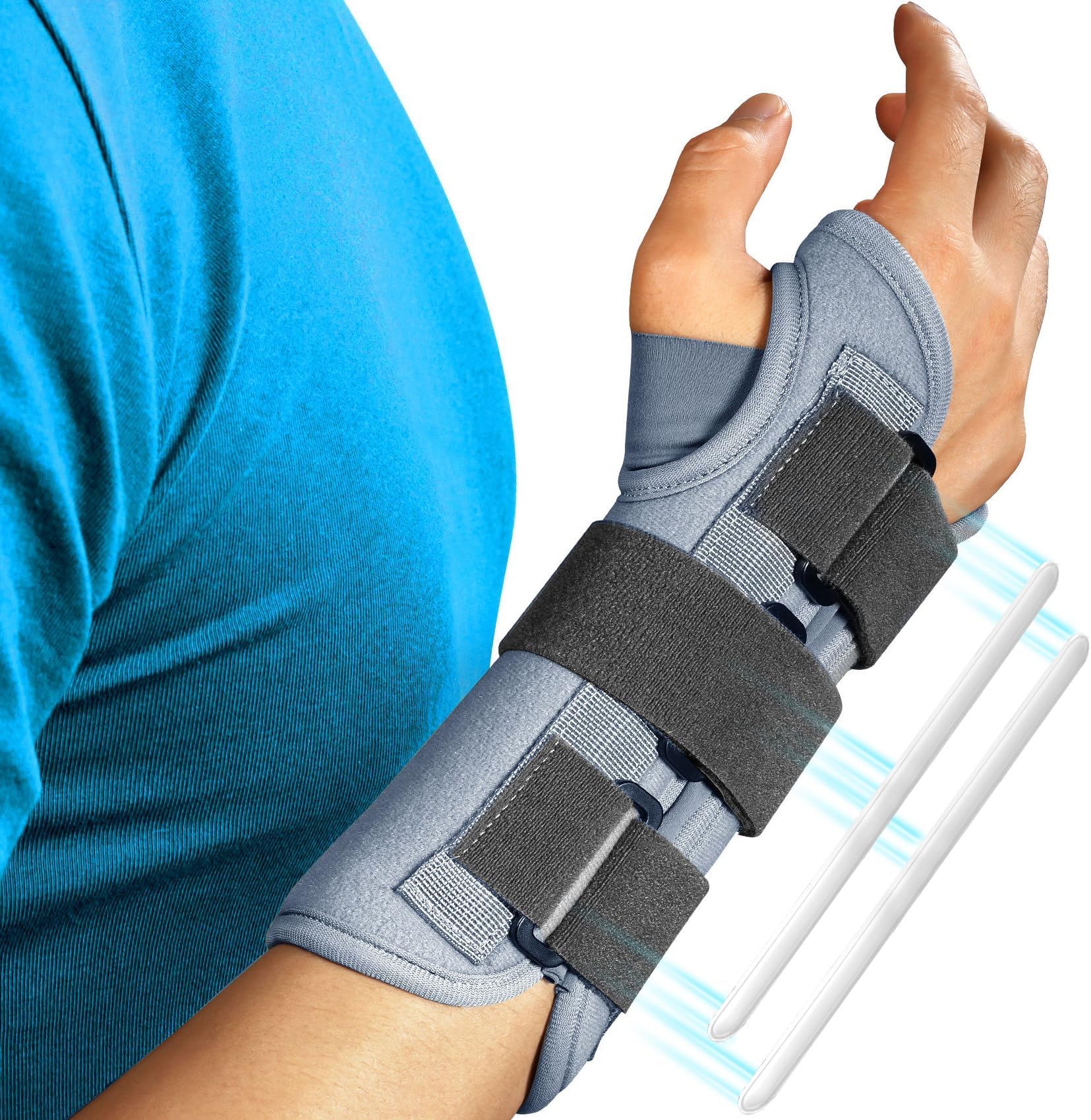 FEATOL Wrist Brace Splint Carpal Tunnel for Women Men, Night Wrist Sleep Support