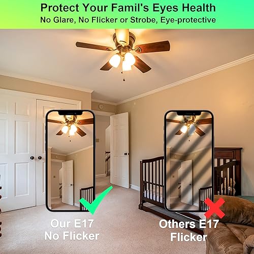 Miniatura 6 de TAIYALOO Bombilla LED E17 regulable para microondas, 40 W, incandescente, repuesto para electrodomésticos sobre estufa, refrigerador, campana