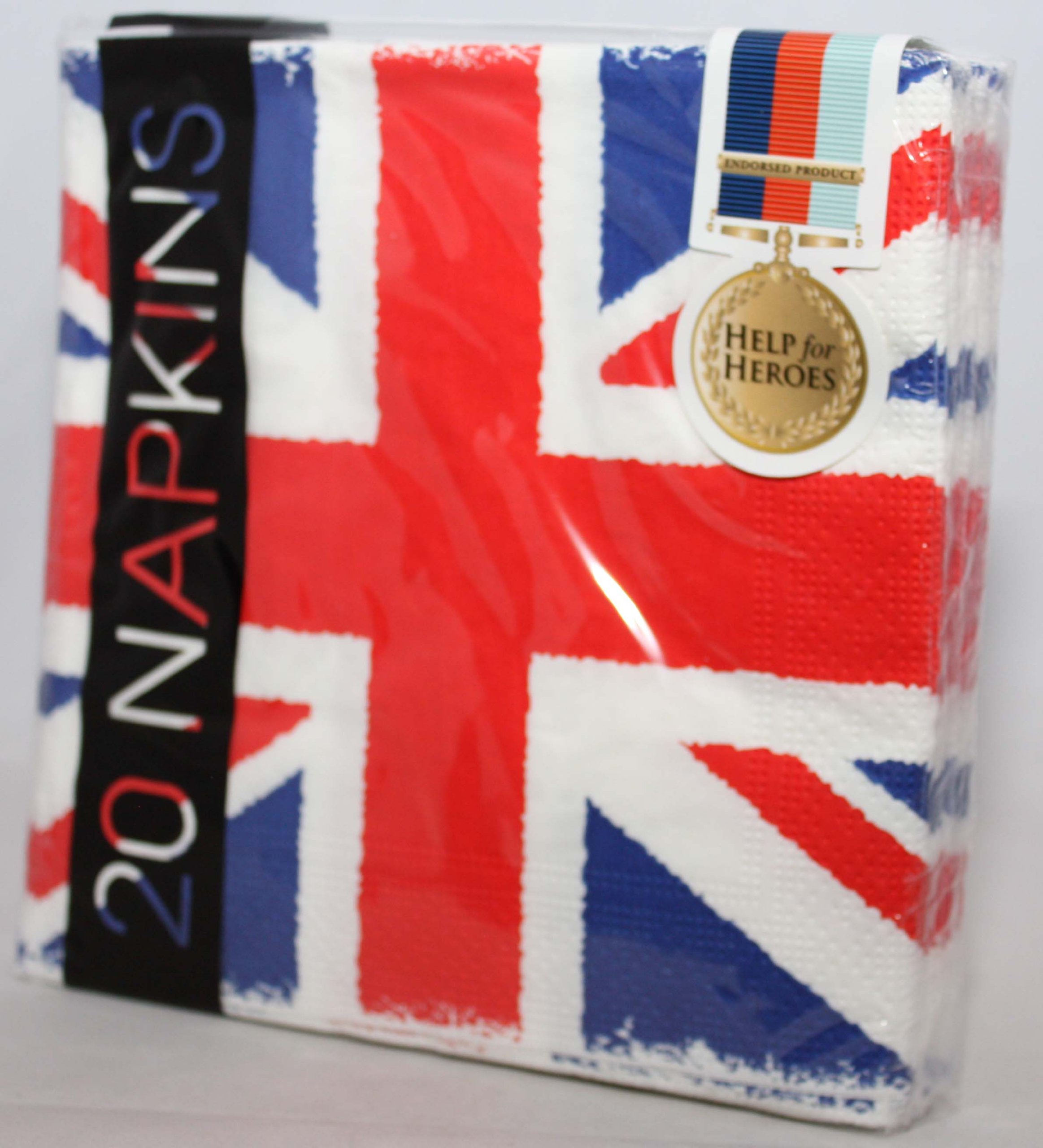 Salco20 Help For Heroes Union Jack Novelty Buffet Napkins