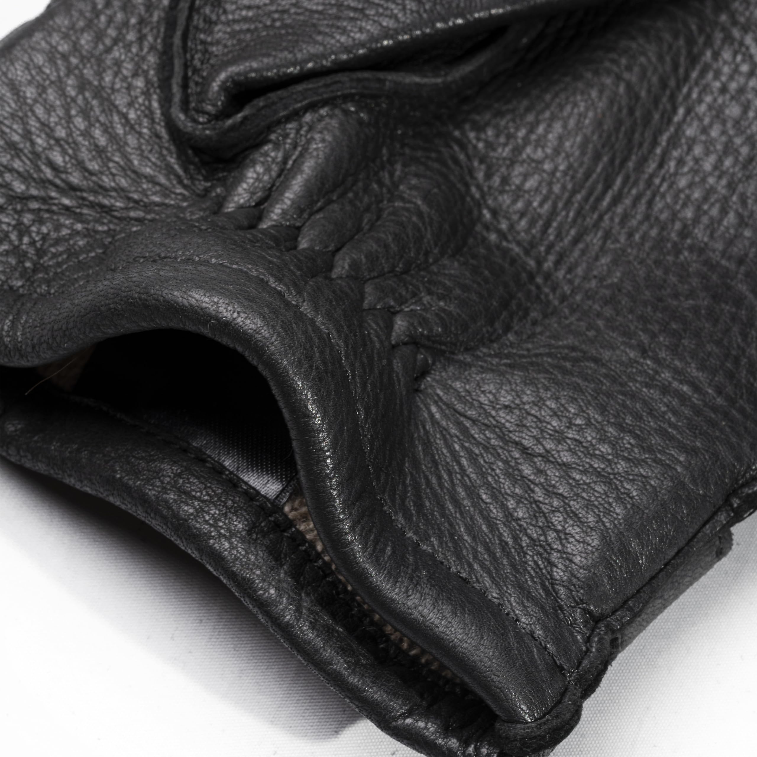 Guantes de cuero de invierno para hombre, guantes cálidos con forro polar de lana, para pantalla táctil, mensajes de texto gruesos térmicos para conducir en la nieve