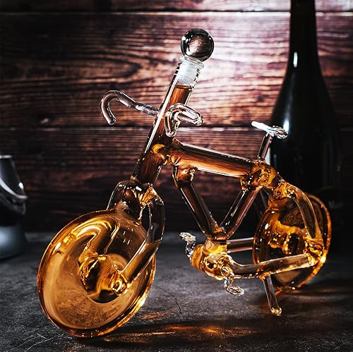 Miniatura 6 de The Wine Savant - Decantador de bicicleta para vino y whisky de 6.8 fl oz, decantador de bicicleta para bourbon y escocés, regalos de motociclista,