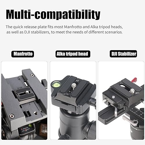 Miniatura 5 de Fotga Arca Swiss - Placa de liberación rápida para cámara DSLR sin espejo para DJI Ronin RS 2  RSC 2  RS 3  RS 3 ProRS 3 Mini cardán compatible con