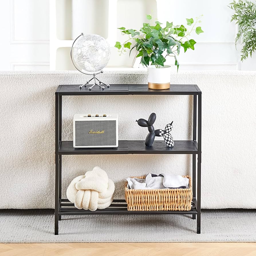 3段棚テーブル Amazon｜Aibiju サイドテーブル おしゃれ S字ラック 3段 小さい