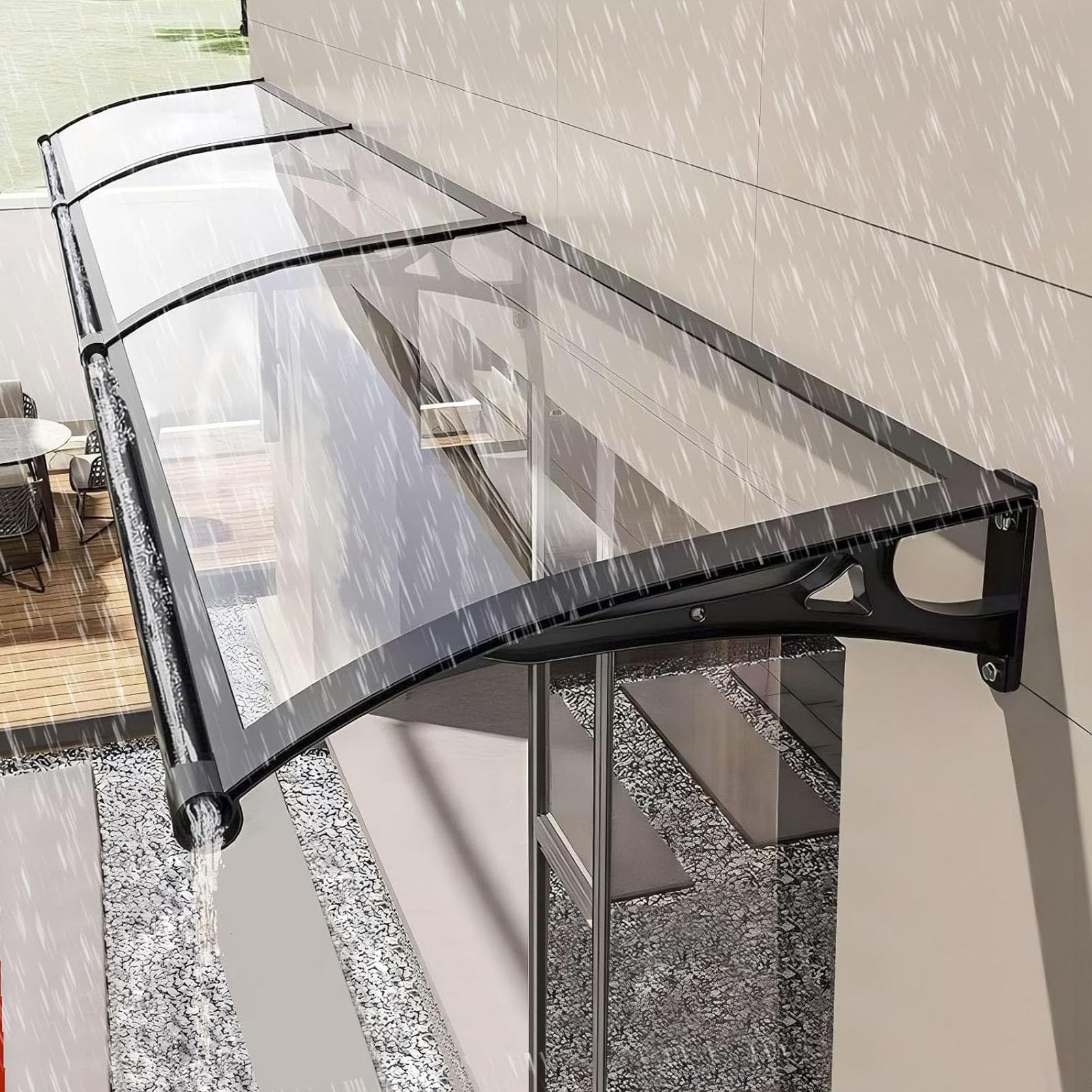 GJMSSMY Aluminum Alloy Door Window CanopyRain & Snow Protection Awning for Home Exterior Durable Overhang Shade WeatherResistant Shelter