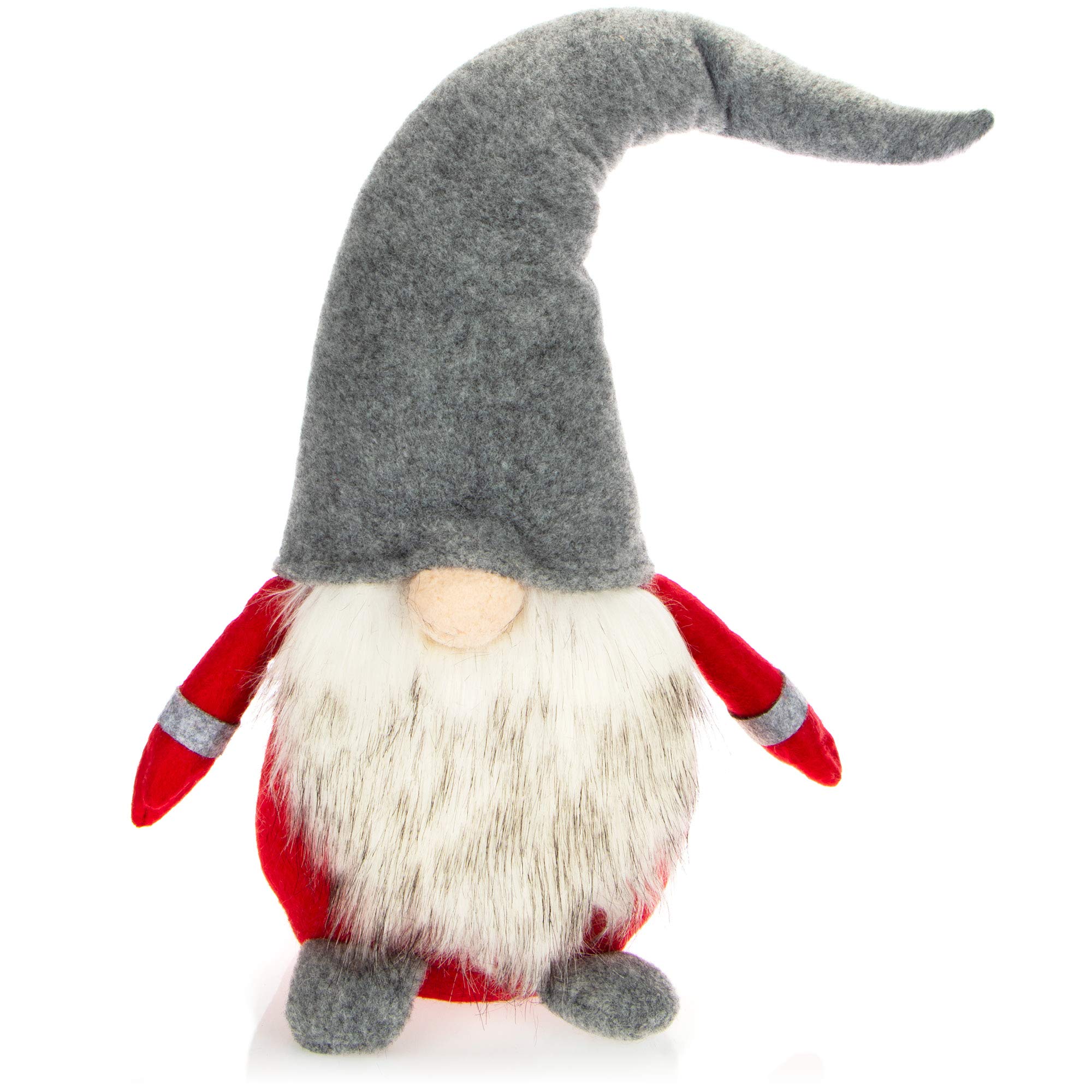 com-four® Gnomo navideño Premium en XXL - Decoración navideña Hecha a Mano - Figura Invernal como Soporte Decorativo - Lindo Duende como decoración de la habitación - Enano con Sombrero Puntiagudo