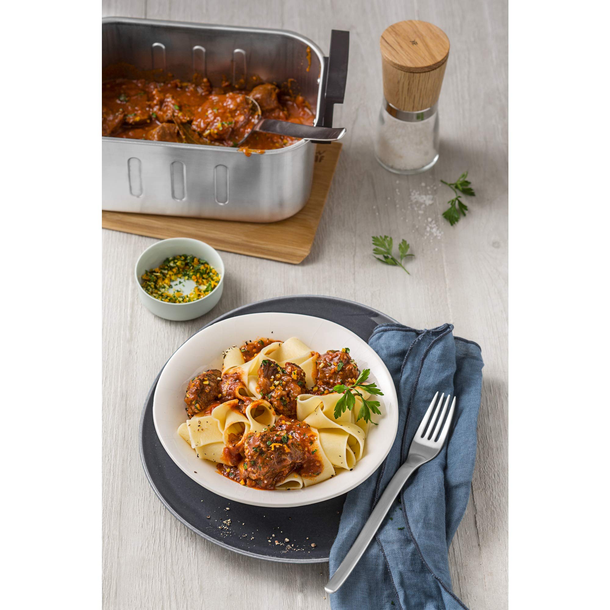 WMF Lono 2in1 Sous Vide Garer Pro mit Slow-Cook Einsatz, Vakuum garen, Schongaren, Wasserbhälter 6,0l, Timer-Funktion bis 72 Stunden, 1500W