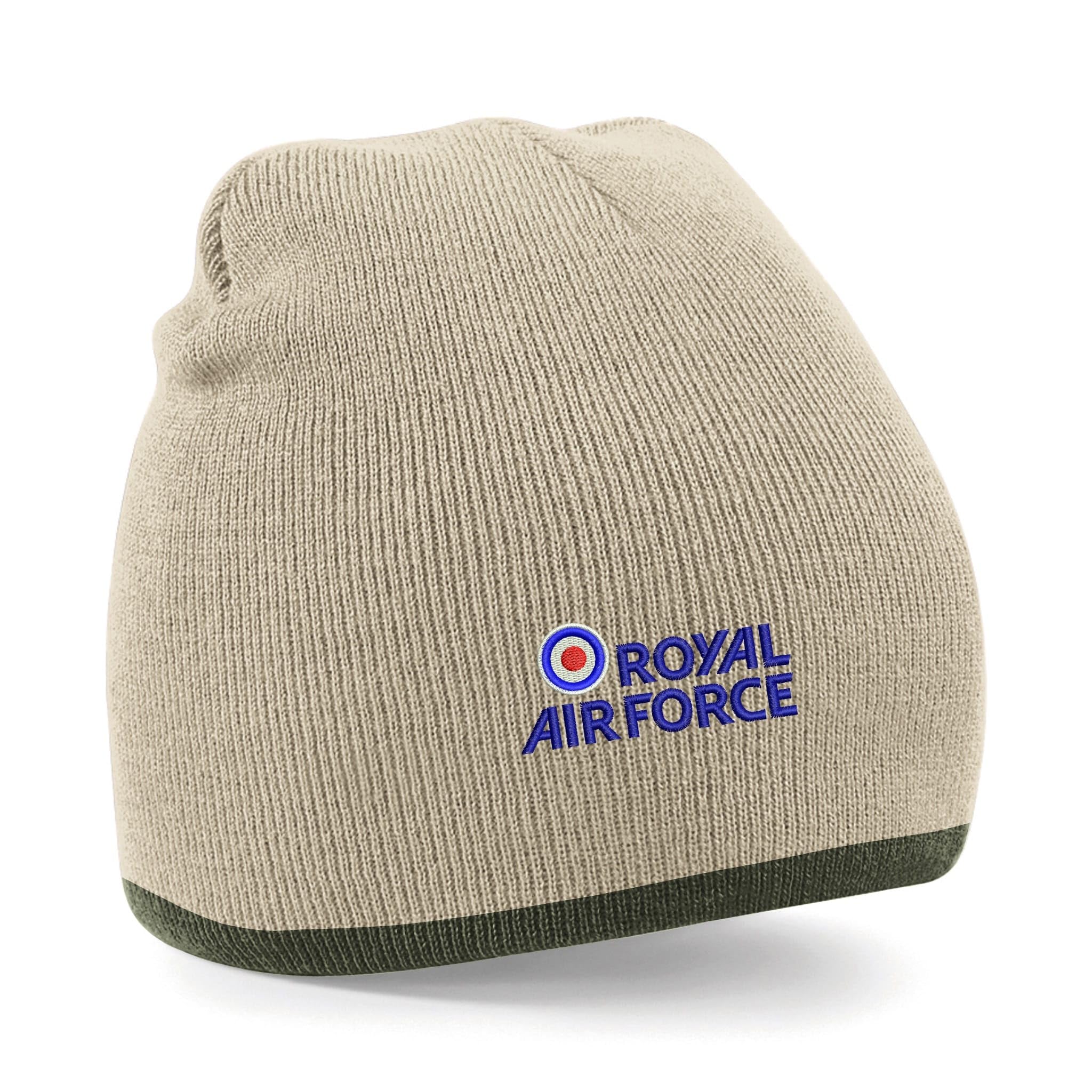 The Military Store Unisex Stone/Olive Royal Air Force - Raf Beanie Hat ()