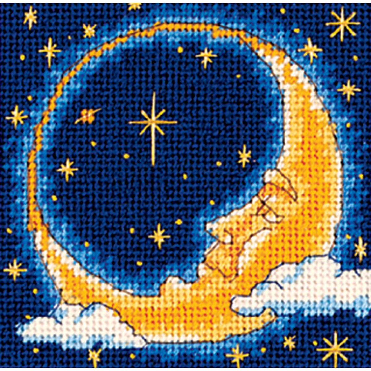 Dimensions Moon Dreamer, Canvas,Wool, 5x5 Stitched in Yarn, 1 Count (Pack of 1)