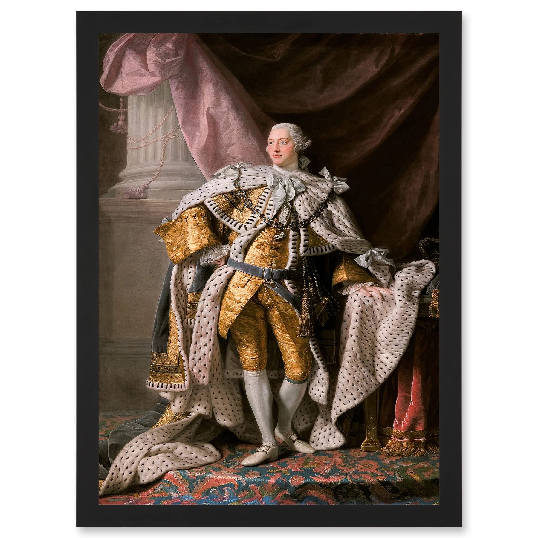 Artery8 Painting Portrait Ramsay King George III England Hanover Artwork Framed Wall Art Print A4