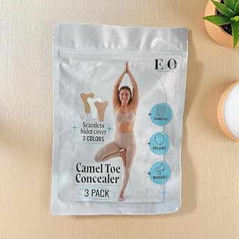 Seamless Concealer Inserts - Skin Safe Silicone Covers, 3-Pack, 3 colors Perfect for Leggings, Swimsuit, and Underwear - Instant Camel Hide Protection, Invisible, Reusable, Premium Y-Shape Guard