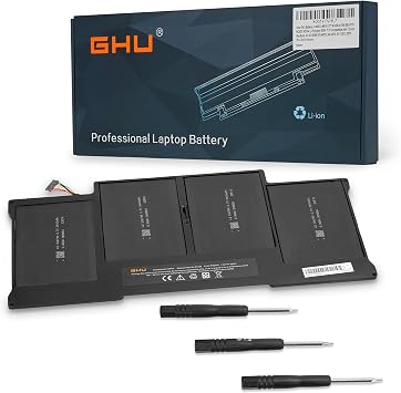 GHU A1466 A1405 Laptop Battery 55Wh Replacement for MacBook Air 13 inch A1466 2012-2017 A1369 2010-2011, Compatible with A1496 A1377 EMC 2925 2469 2559 2632