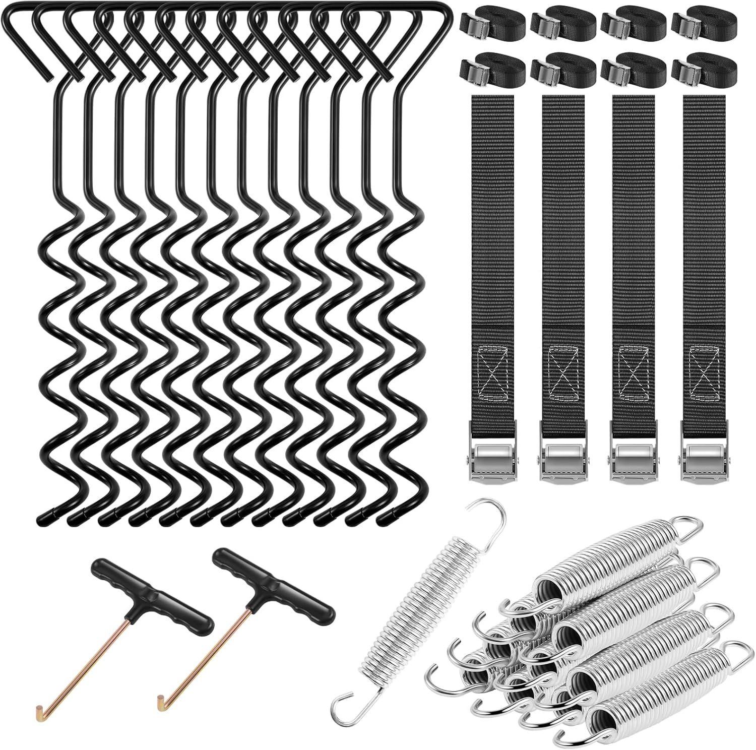 Tandefio 38 Pcs Trampoline Stake Anchor Kit Heavy Duty