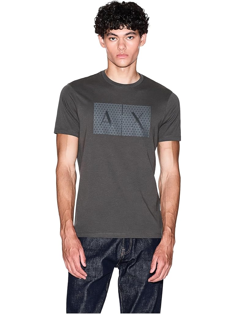Olive Armani Exchange Slim Fit Box Logo T-shirt