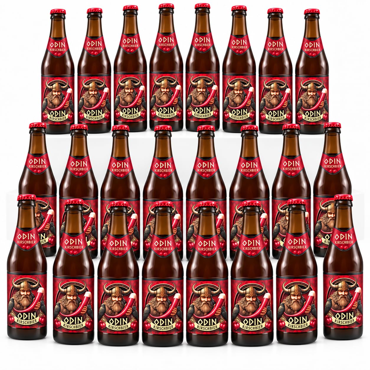 ODIN Trunk Kirschbier mit Sauerkirschgeschmack, 24 x 0,5 l, 5% Vol.