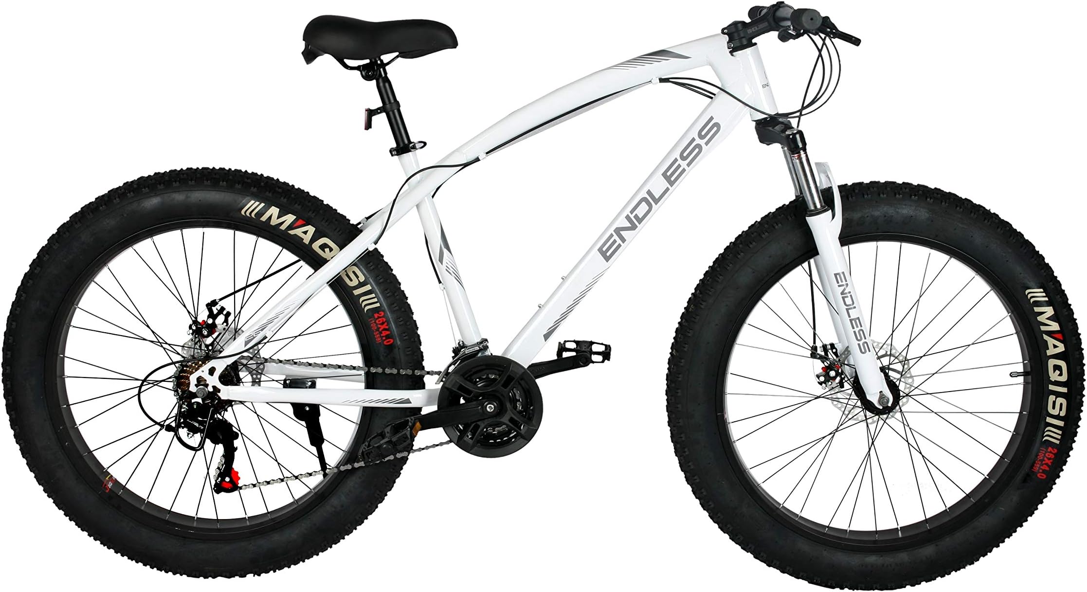 Endless 26T Fat Tyre Mountain Bike (Mat White)