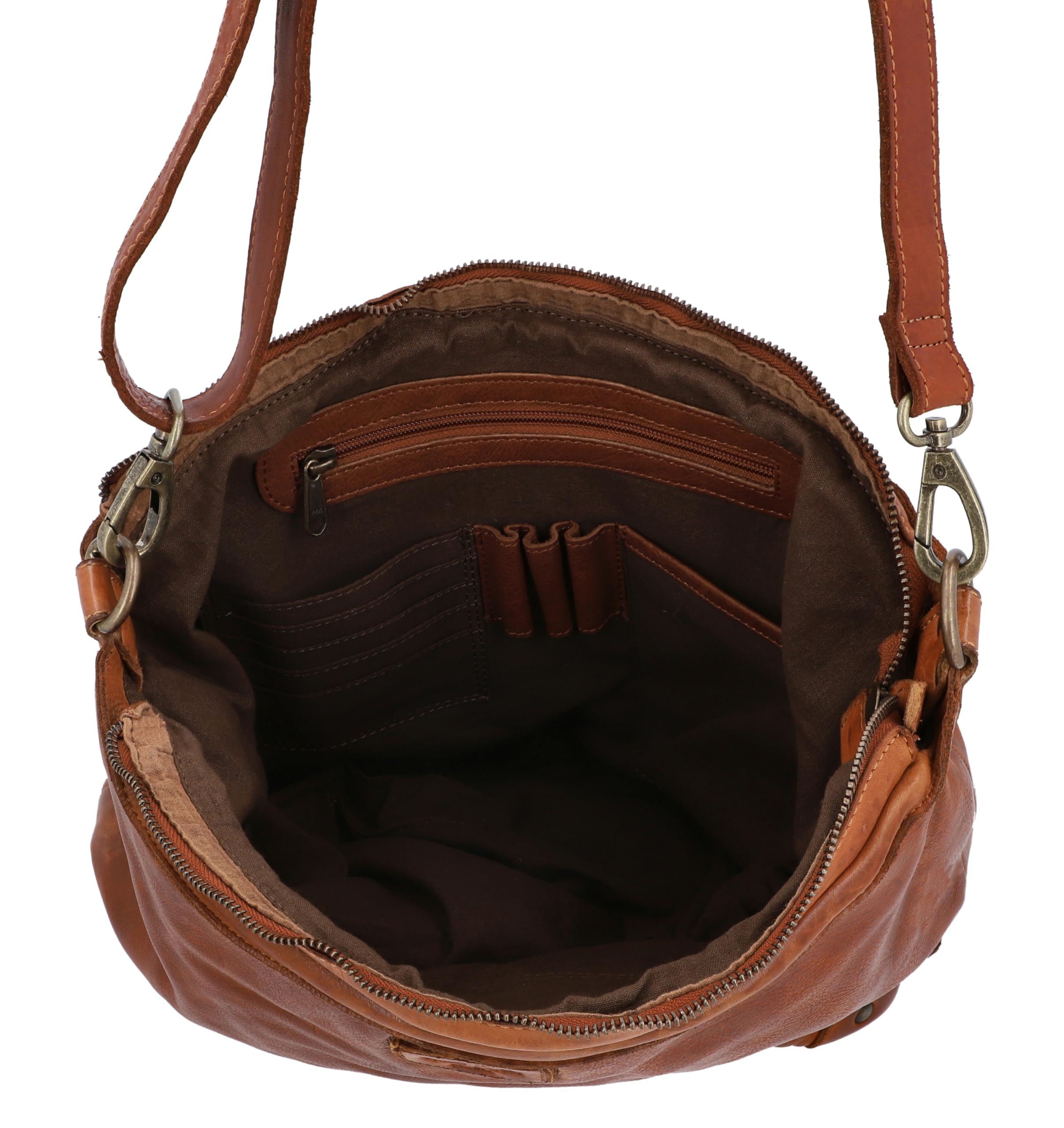 Gusti Handtasche Leder - Suzanne Damen Umhängetasche Ledertasche Vintage Leder