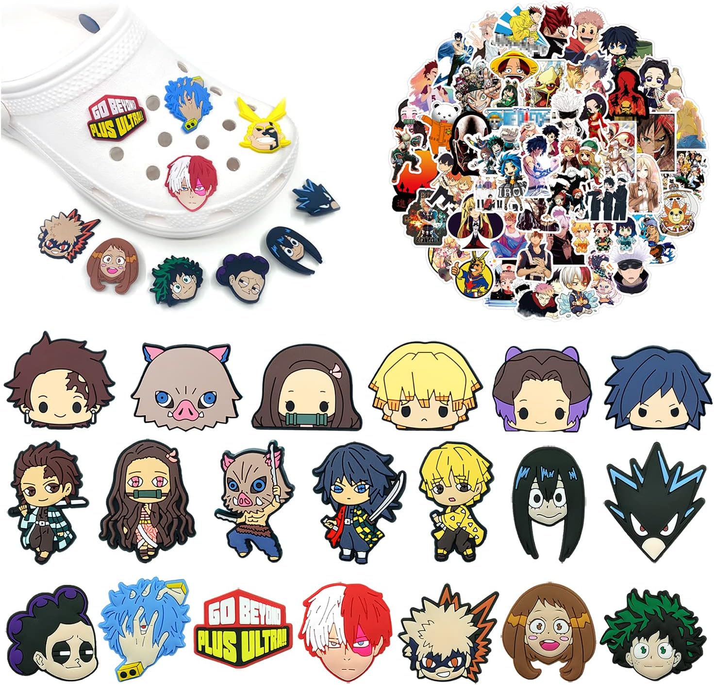 Anime Merch 21Pcs Anime Shoe Charm for Clog Charm Anime Gifts DIY Clog Sandals