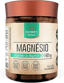 Nutrify - Magnésio 1400mg - Multivitamínico - Suplemento Alimentar de Máxima Absorção - Sem Glúten, Sem Lactose, Sem Açúcar - 60 Cápsulas