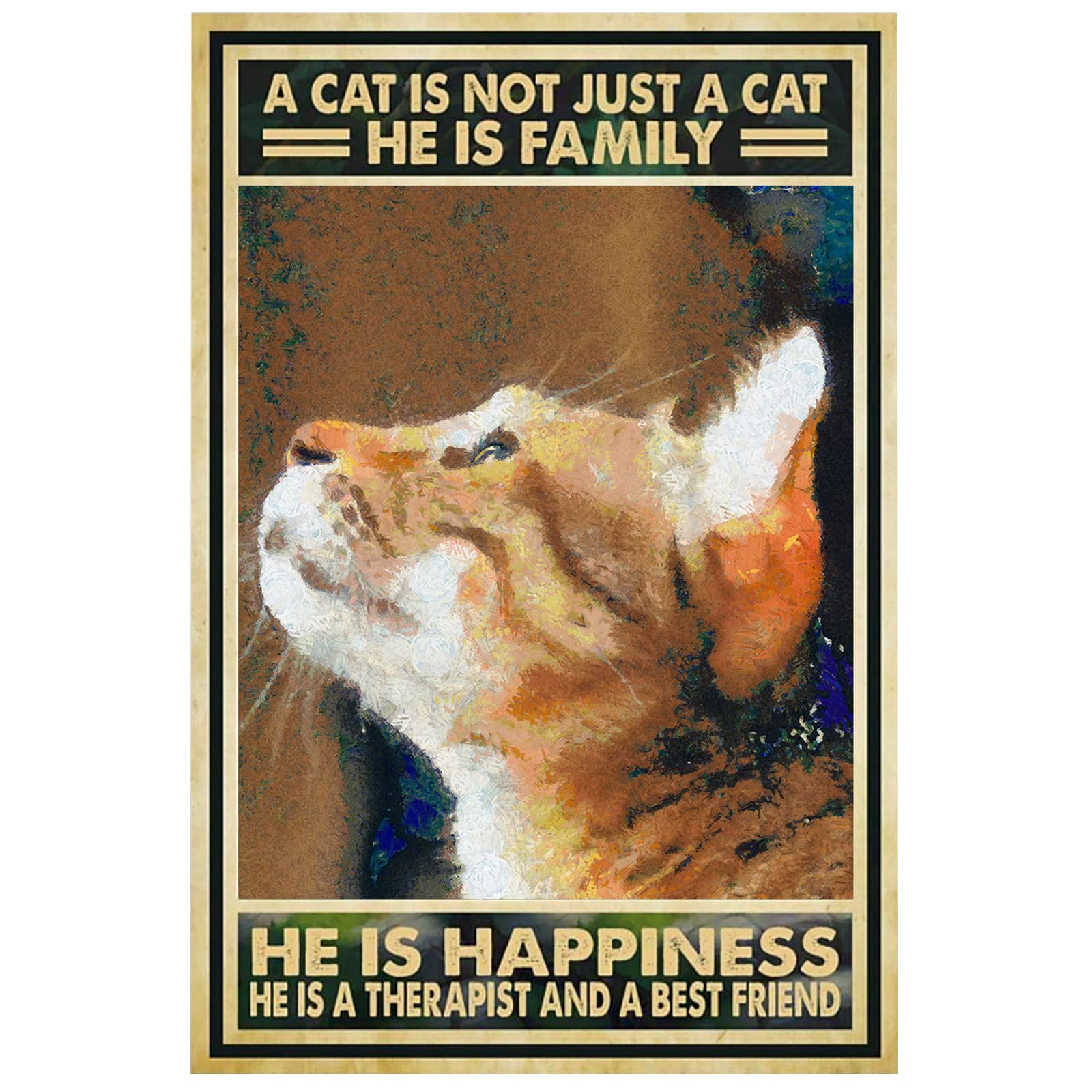 Amazon.com: Vintage Metal Cat Signs - Ginger & Orange Cats, Funny