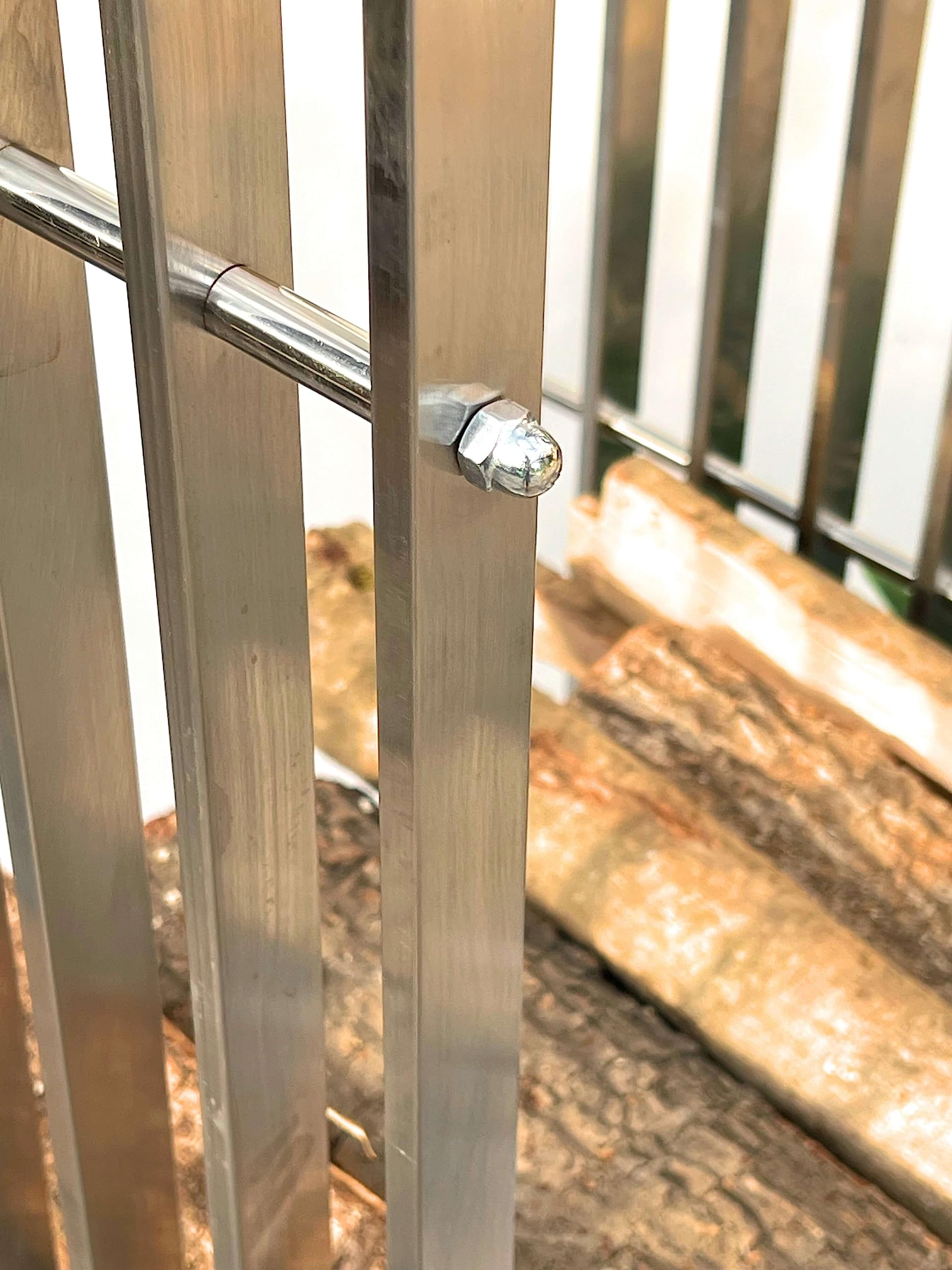 DanDiBo Kaminholzregal Innen Metall Edelstahl Kaminholzständer 96429 150 cm Holzkorb Kaminholzhalter Holzregal