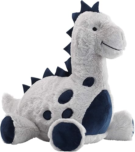 Lambs & Ivy Baby Dino - Juguete de peluche de dinosaurio azul y gris, Spike