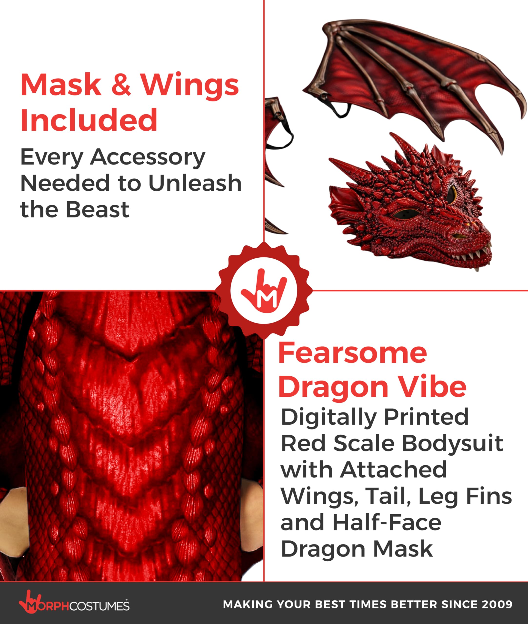 Morph Drachen Kostüm Kinder, Kostüm Drache Kinder, Drachenkostüm Jungen und Mädchen für Halloween, Karneval und Fasching