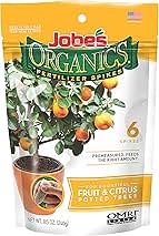 Jobe’s Organics Garden Fertilizer Spikes, Easy Plant Care Fertilizer for Fruit and Citrus Plants and Trees, 6 Count