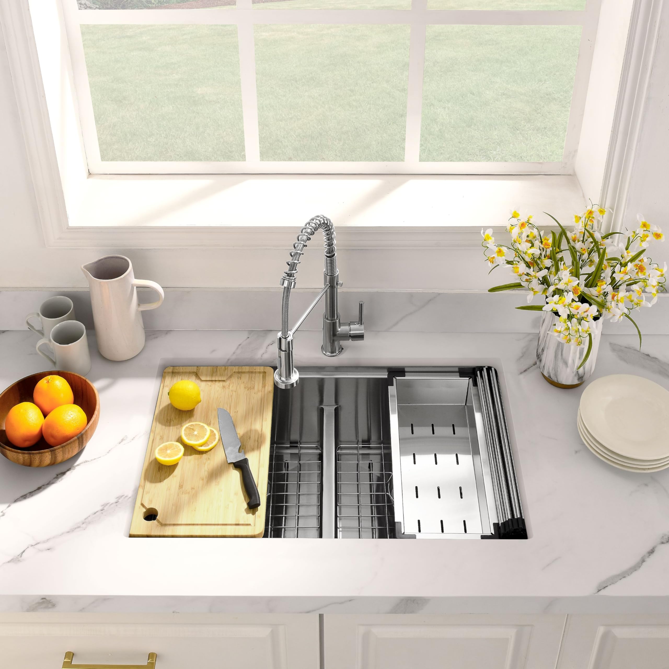 Le Bijou Collection 32 Inch Workstation Undermount 32 x19 Inch