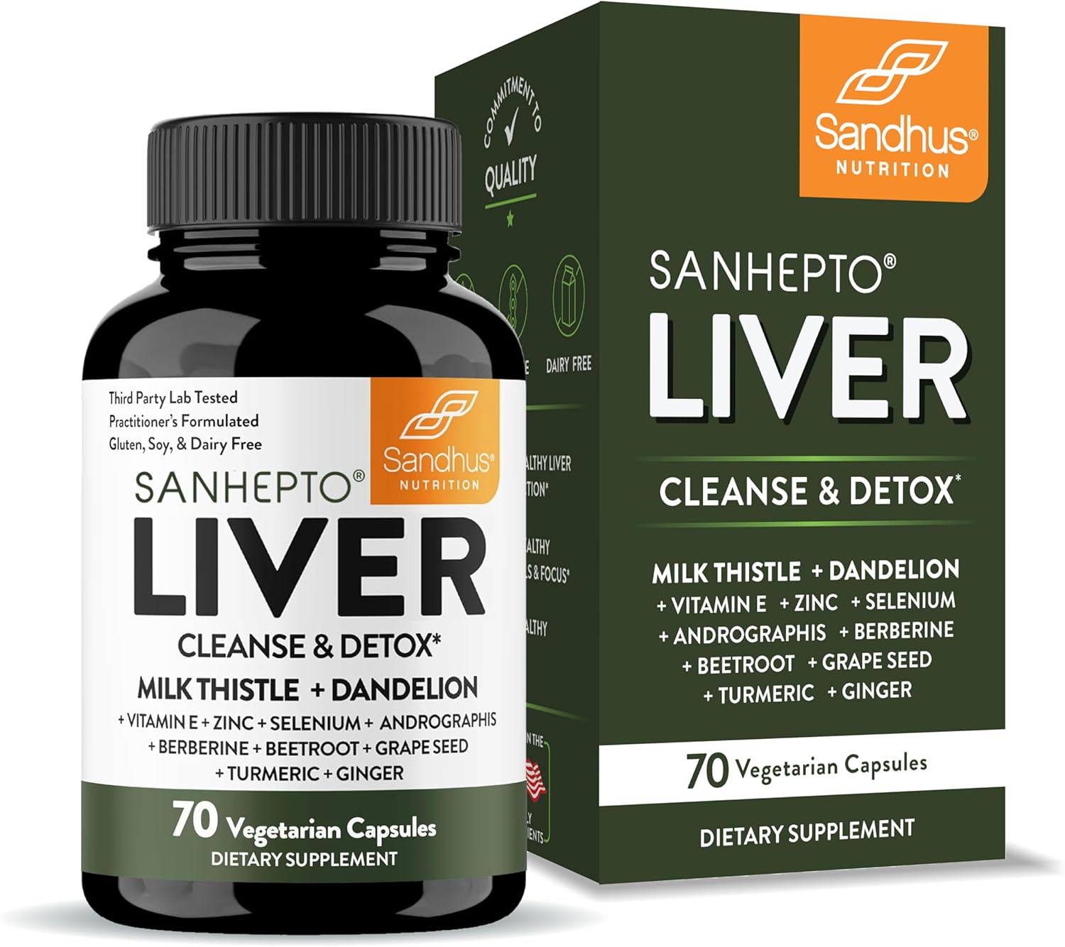 Sandhu’s Liver Cleanse Detox & Repair Support | 70 Capsules (Pack of 1) | Herbal Supplement for Liver Health | Milk Thistle Dandelion Root Andrographis with 8 Minerals Sandhu’s Liver Cleanse Detox & Repair Support | 70 Capsules (Pack of 1) | Herbal Supplement for Liver Health | Milk Thistle Dandelion Root Andrographis with 8 Minerals