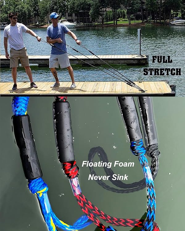 Boat Accessories 2PCS Dock Lines 3FT Premium Bungee Boat Lines (Red+Black, 3Feet) by Geelu - Image 5