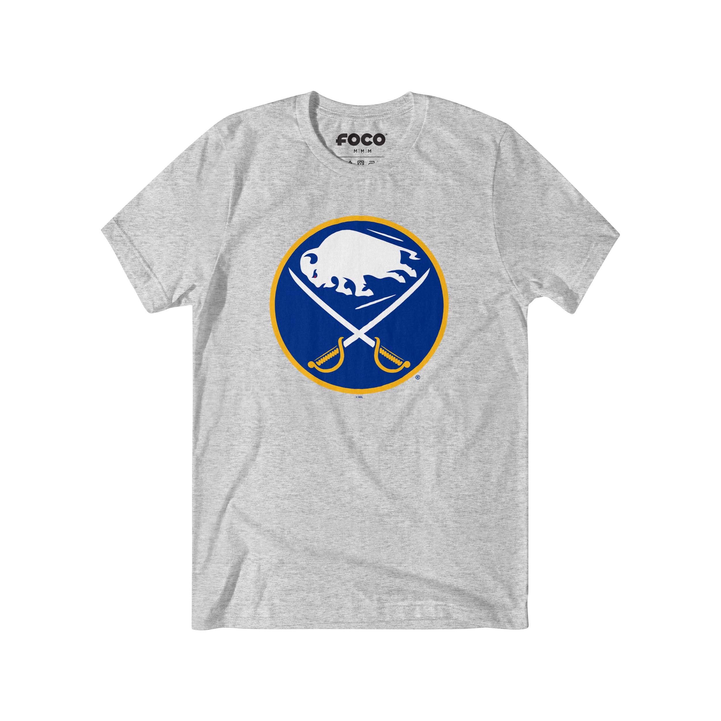 FOCO Mens NHL Primary Team Logo Athletic Heather T-Shirt Short Sleeve Shirt