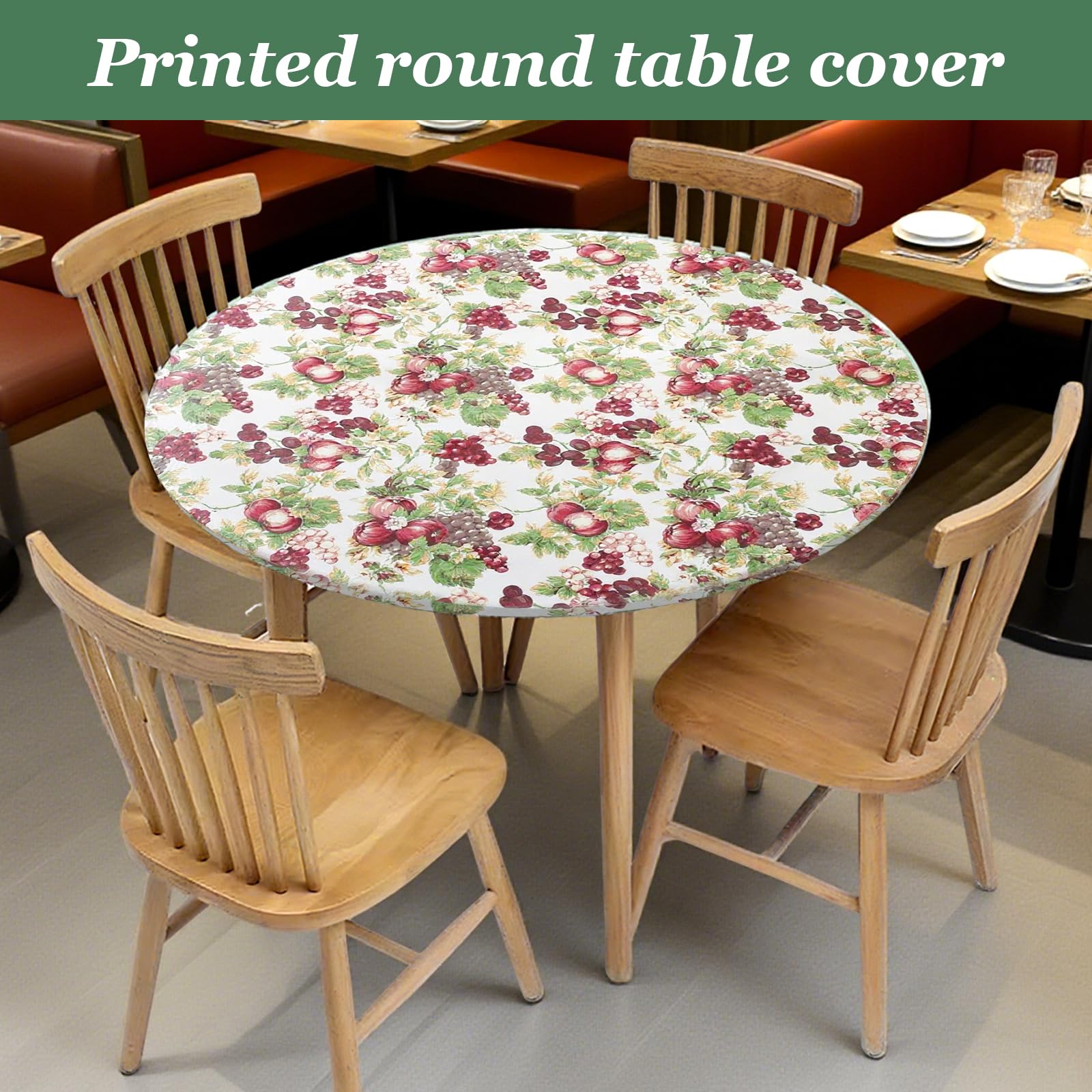 Tovaglia Rotonda In PVC Elastica – Motivo Legno 3D, Impermeabile, Per Tavoli Da 90-110 Cm, Ideale Per Esterni