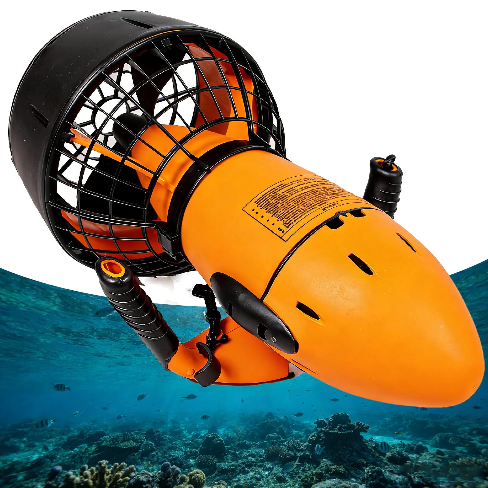 Sushangmao Underwater Booster/Underwater Sea Scooter, Dual Speed Submersible Thruster 300W/500W, Lightweight & Portable with 3.7mph Max Speed & 30M Depth Capability, for Water Sports 300w