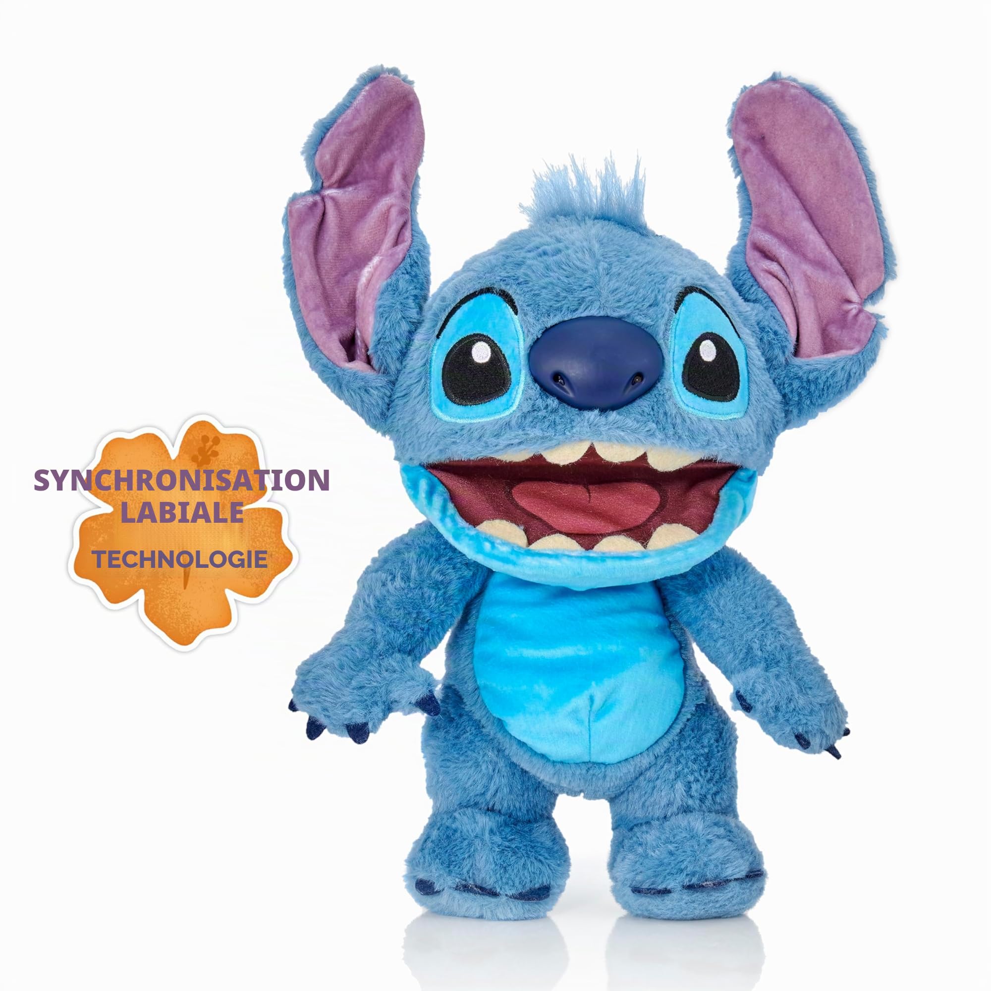 WOW! Stuff Disney Chatty Stitch Deluxe Puppetronic, poupée animatronique Interactive avec Plus de 50 Sons, Parle et Bouge, Taille Environ 30 cm, pour Enfants et Adultes