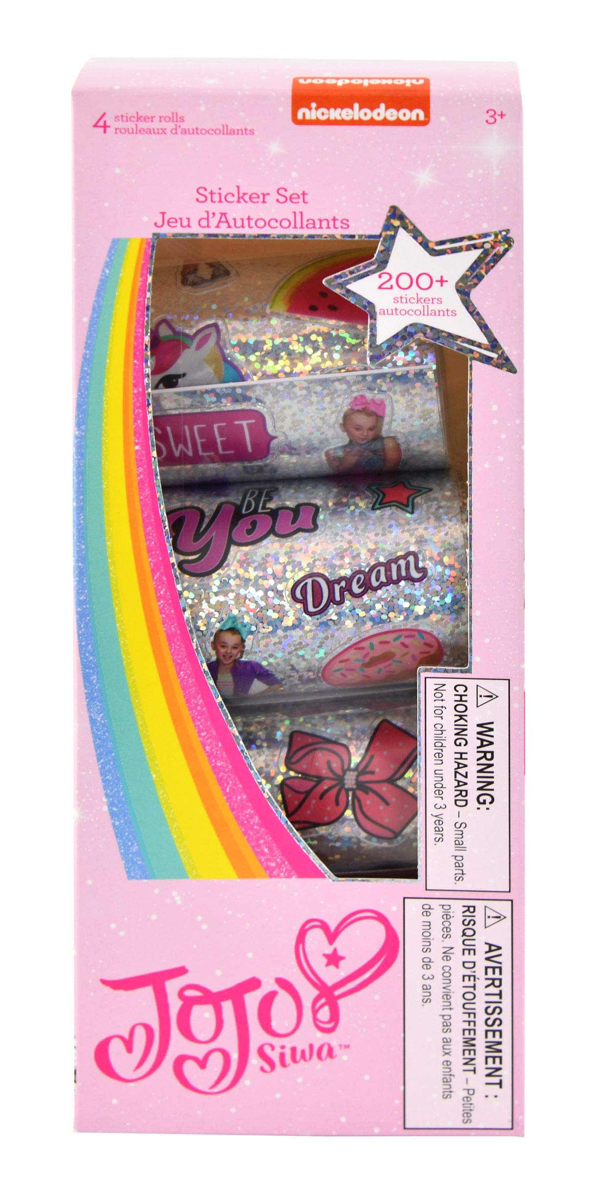 UPD JoJo Siwa Sticker in Holographic Long Box - Includes 4 Holographic Sticker Rolls
